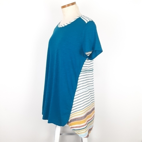 Soft Surroundings | Tunic Top in Stripe High Low - Picture 4 of 11